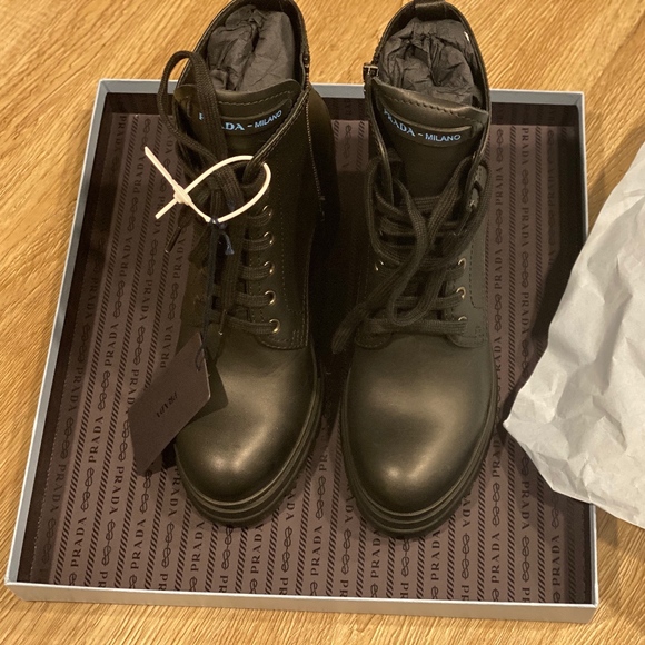 Prada Leather Ankle Boots - Picture 1 of 6
